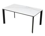 1500*850mm Ceramic Dining Table With Fixed Type Black Metal Base