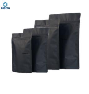 Quality Matte Black Zipper Doypack Mylar Stock Packaging Bags wholesale