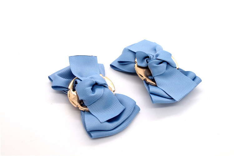 Ribbon coloured bow-tied shoe flower,Handmade footwear ornaments and flower Thread ribbon Beige ,white,black,red ,blue