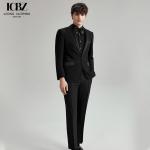 TR Fabric Custom Men's Suit Slim Fit Business Casual Formal Wear for Wedding