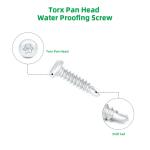 Bi-Metal Stainless Steel 304 Torx Pan Head Self Drilling Screws Waterproof Screw