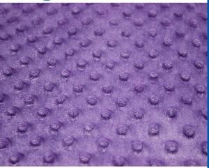 Quality Polyester Knitted Purple Minky Dot Fabric Skin - Friendly SGS Approved wholesale