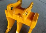 Yellow Multi Ripper Bucket Three Shank Leg Komatsu PC200 Material Recyling