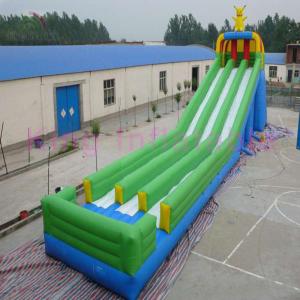 Quality Triple Lanes Giant Inflatable Water Slide Colorful For Outdoor / Rent wholesale