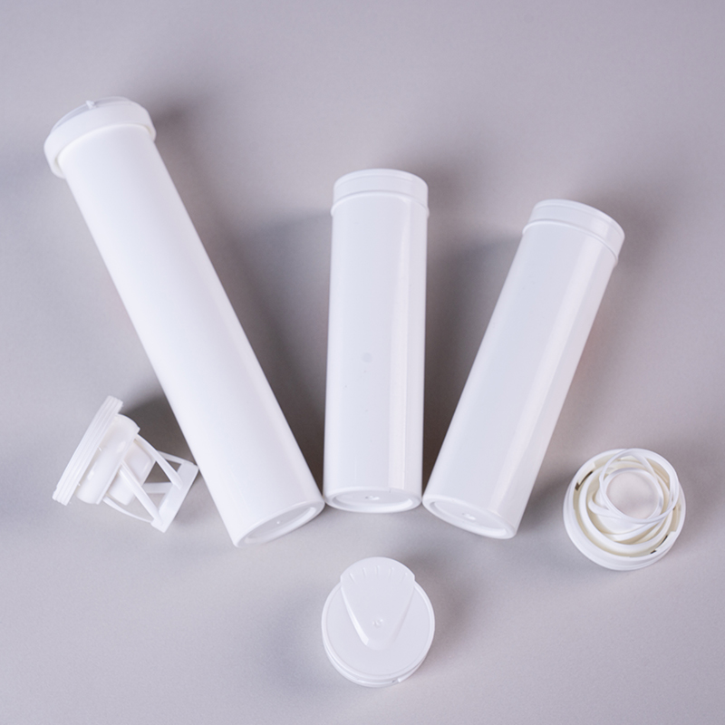 2024 PP Material Offset Printing Effervescent Tablets Bottle with Desiccant Flip Cover