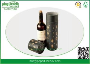 Quality Round 100% Eco Kraft Wine Gift Tube With Tin Lid Vodka Brandy Packaging wholesale