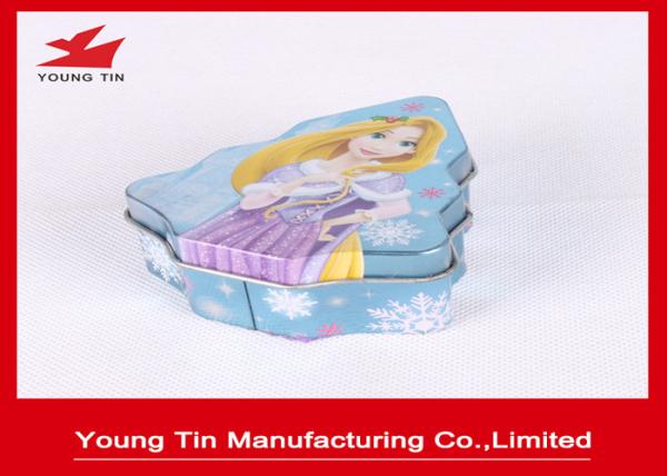 Christmas Tree Shaped Candy Gift Metal Tin Containers Tinplate Material WIth