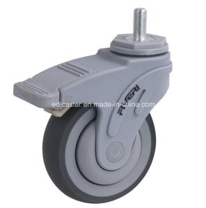 Quality Threaded Brake Fiveri 4&quot; 135kg TPR Caster K5414-736 for Bearing Type Ball Bearing wholesale