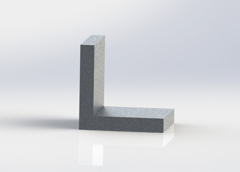 6061 - T6 Sand Blasted Aluminum Angle Profile 60 × 60 × 10 mm