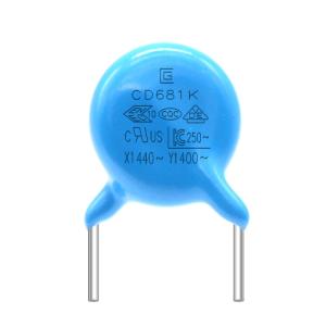 Quality 681K Y1 Safety Capacitor 400VAC Strong Over Current Capability Small Capacity wholesale