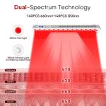 UK Power Adapter Infrared Red Light Therapy Device for Treatment Area 3-18