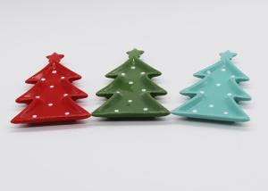 Quality Novelty Hand Painted Christmas Tree Dinner Plates Dolomite Candy Dish wholesale
