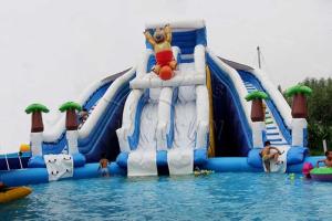 Quality Boonie Bear Commercial Inflatable Water Park , Blow Up Water Playground wholesale
