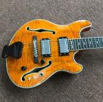wholesale and retail Big John new natural F hollow electric guitar