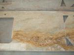 Customized Prefab Bathroom Countertops , Imperial Gold Premade Vanity Tops
