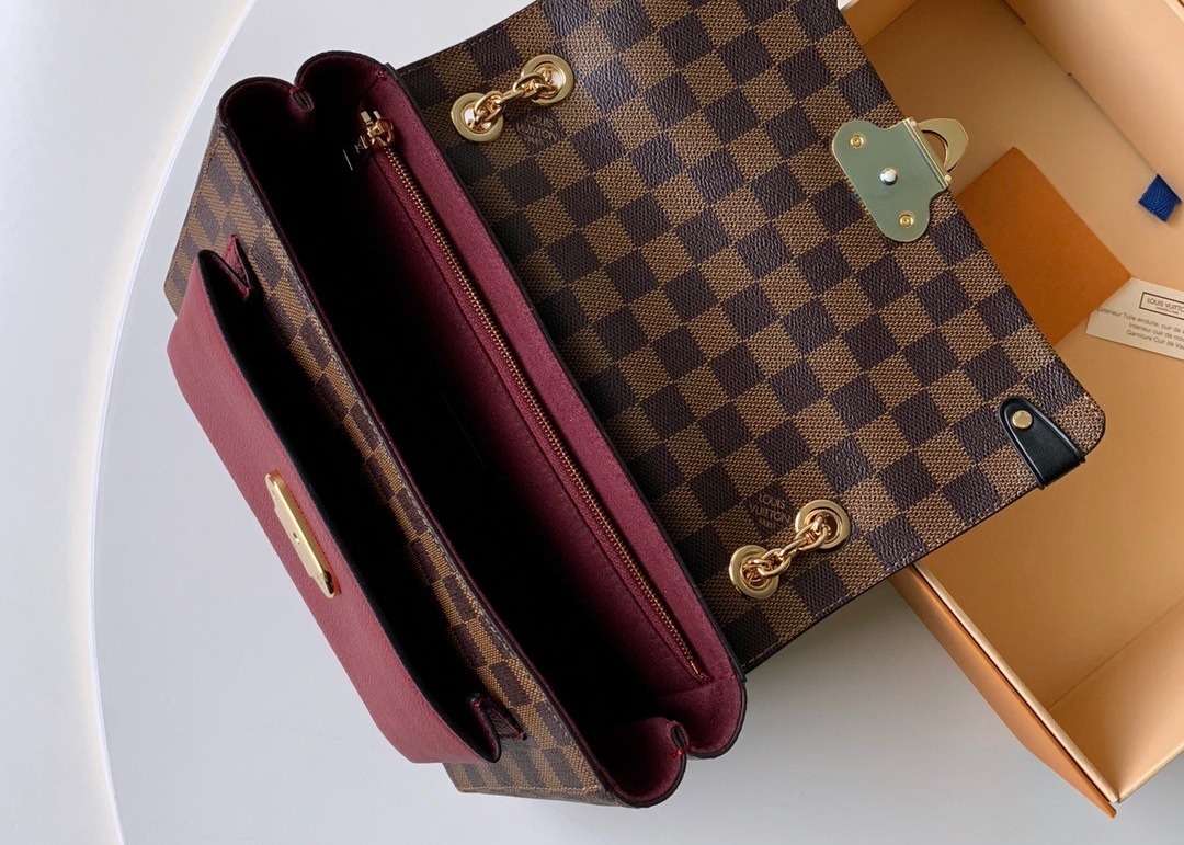 M40108 M40109 M401130 M40312 Damier Ebene Carvas And Soft Cowhide With Unique Design Chain Cross-Body Bag
