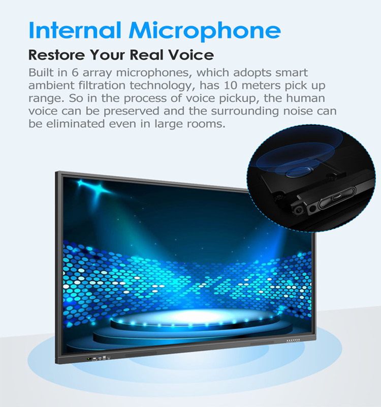 86 100 Inch Interactive Flat Board IWB 75 Inch Interactive Display Panel For Teaching