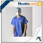Short Sleeve Disposable Isolation Gowns Non Woven Heavy Blue Medline Gowns Anti