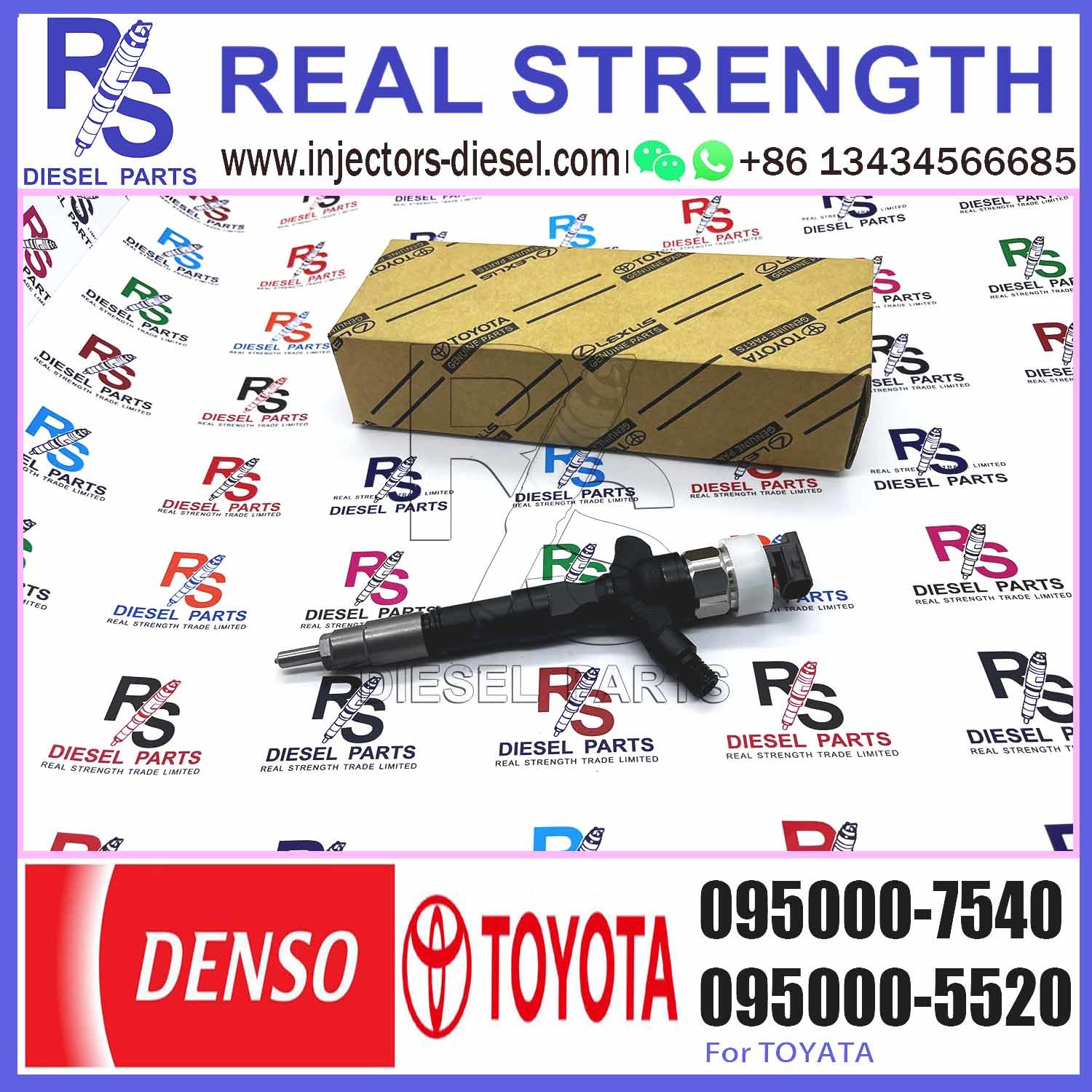 Common Rail Fuel Injector 23670-30280 095000-7540 For Toyota Hilux 1KD-FTV