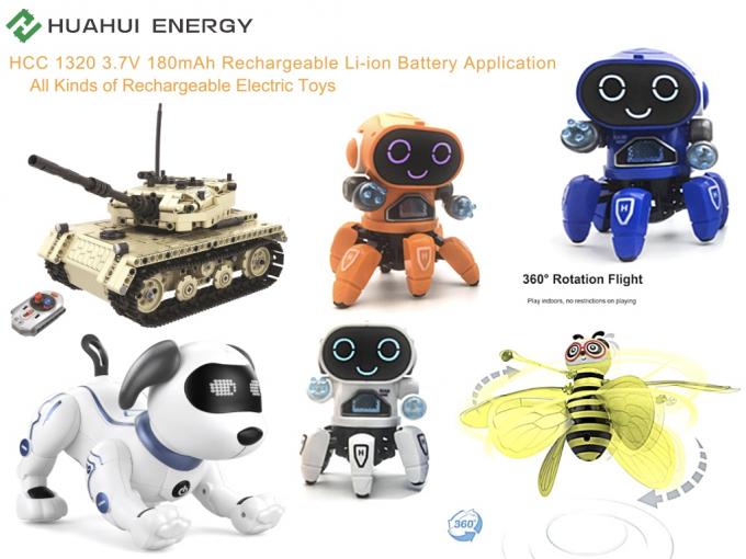 MSDS Rechargeable Li Ion Battery HCC1320 3.7V 180mAh Lithium Ion Battery For Toys 6