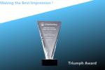 crystal triumph award/acrylic triumph award/crystal triumph trophy/acrylic