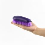 Plastic equine Care Stiff Grooming Horse Brush with 8-shaped back