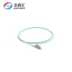 Quality LC/PC OM3 OM4 Multimode Fiber Optic Pigtail 0.9mm Tight Buffer Aqua LSZH 1m wholesale