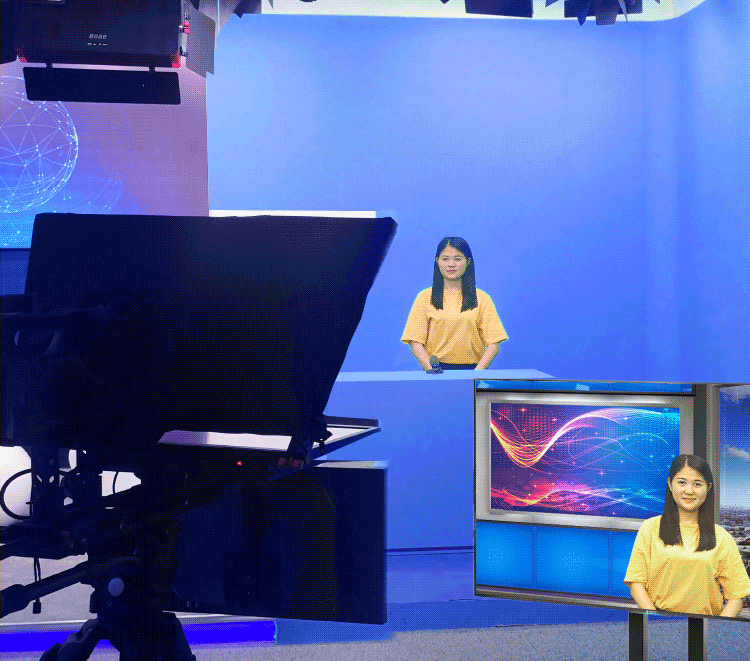 Professional TV Studio Equipment 24inch Single Screen Built-in Prompter with Auto-Mirror