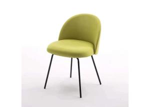 Quality Modern Fabric Banquet Velvet Covered Dining Chairs With Black Legs wholesale