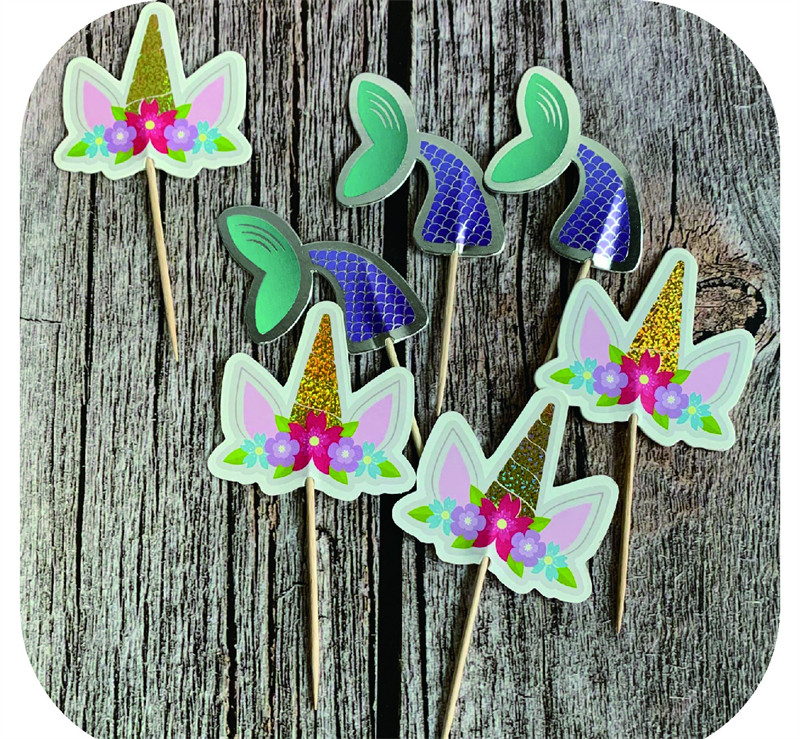Cake Insert Decoration Paper Cupcake Topper For Wedding Happy Birthday