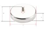 Rare Earth Neodymium Magnet with External Thread Pot Magnet Permanent Coating