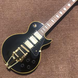 Quality Custom Yellow Binding Gold Hardware Bigsby Tremolo LP Electric Guitar wholesale