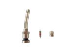 Metal Cap Truck Tire Valve Stems , Brass Valve Stems And Rubber Grommet Seal