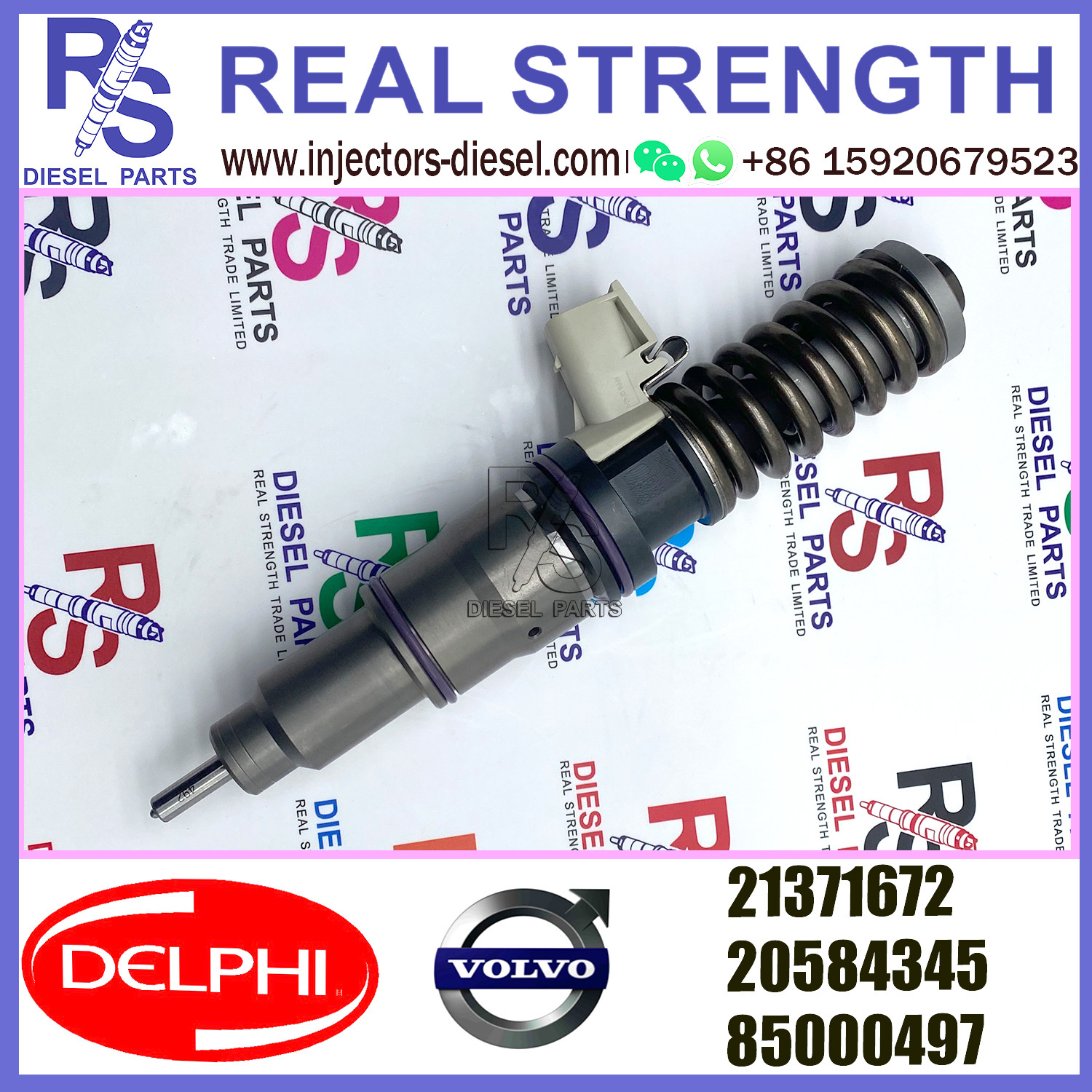 DELPHI 4pin injector 21371672 Diesel pump Injector V-O-L-V 21371672 20584345 85000497 for V-O-L-V MD13 LOW POWER