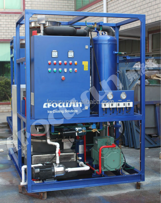 FOCUSUN 15KW PLC Controlled 3T 5T 10T 20T 25T Tube Ice Machine for Ice Production