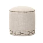 french style home furniture round household linen fabric indian ottoman pouf