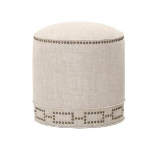 Quality french style home furniture round household linen fabric indian ottoman pouf wholesale wholesale