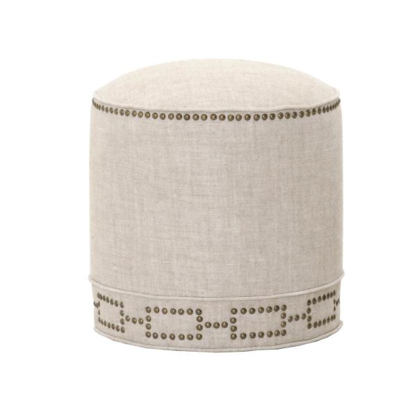 french style home furniture round household linen fabric indian ottoman pouf
