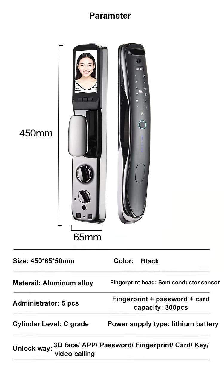 S931Max Automatic Fingerprint Door Lock USmart GO Intercom Lock For Door