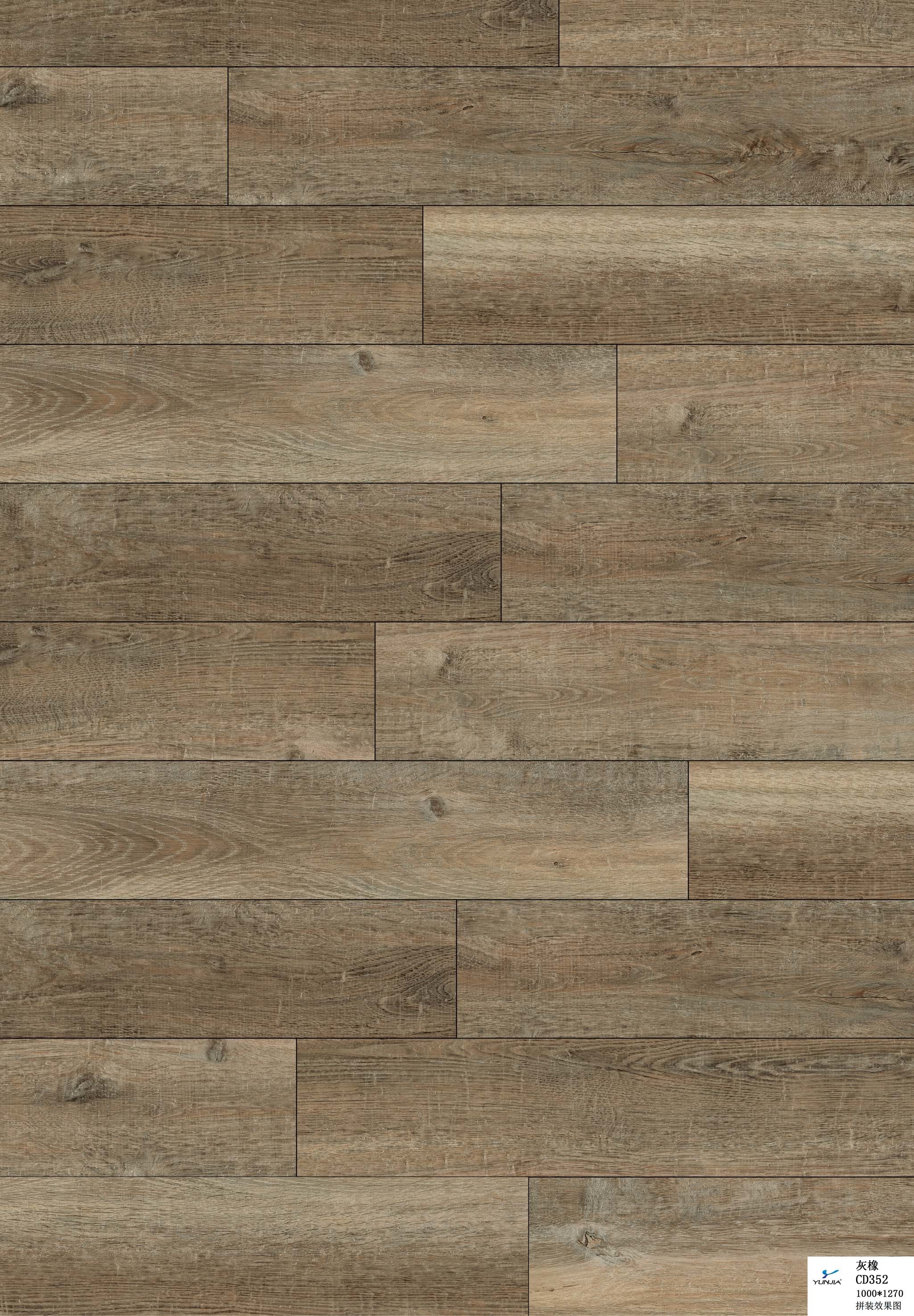 Wood Grain 1830X230mm Waterproof SPC Sheet Vinyl Flooring with IXPE