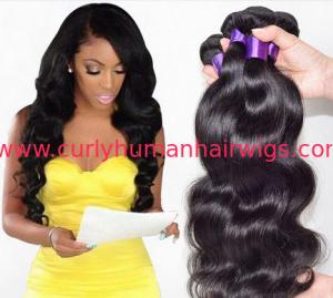 Quality Fashion 6A 100% Peruvian Virgin Hair Straight Peruvian Hair Bundles Black 18 Inch wholesale