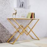 Contemporary Marble & Stainless Steel Console Tables - Wholesale