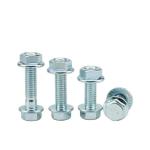 Stainless Steel Carbon Material Flange Bolts Black Oxide Zinc Finish DIN6921 M6