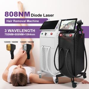 Quality Professional Vertical High Power Painless 808nm Diode Laser Hair Removal Machine Ice Platinum Device wholesale