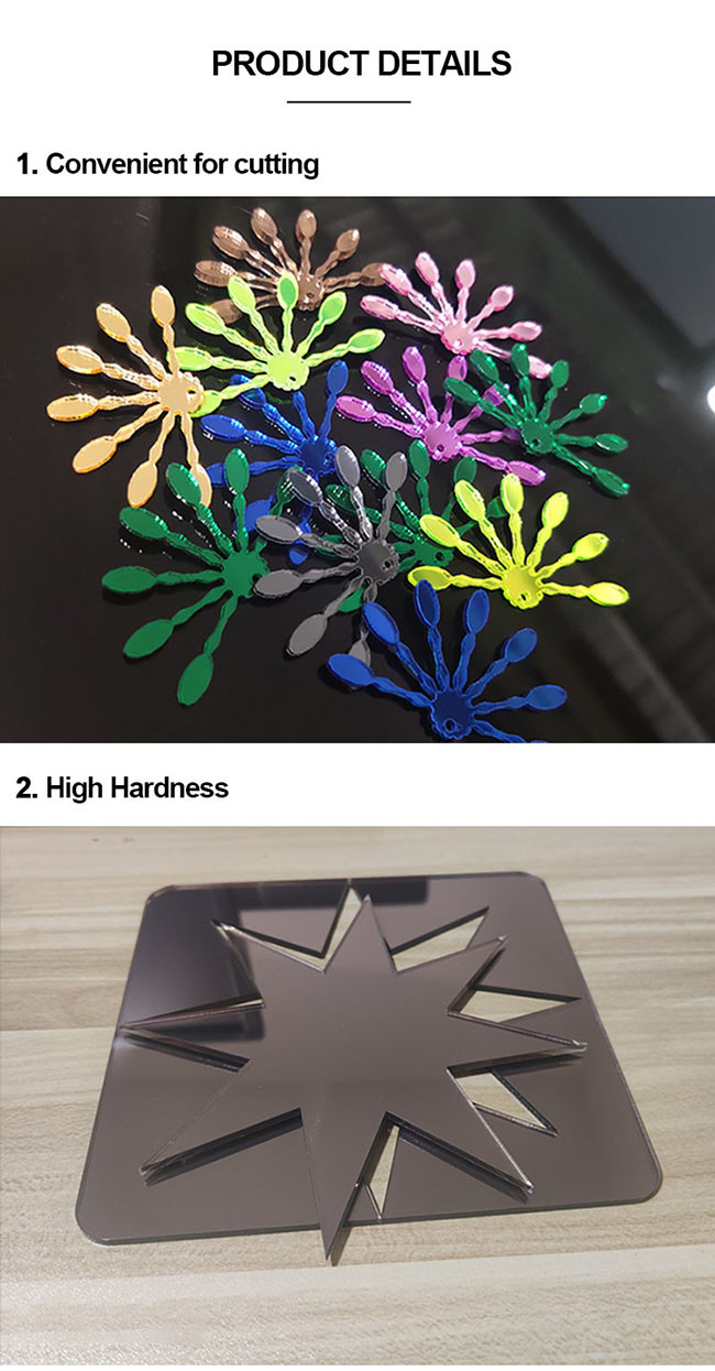 A4 1mm Rose Gold 1.2g/Cm3 Plastic Acrylic Sheet