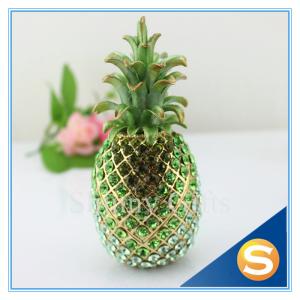 Quality Shinny Gifts Shiny Diamond Pineapple Shape Trinket Box Full Diamond Gift Box wholesale