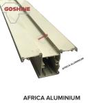 anodized / powder coated black aluminium alloy extrusion profile for south