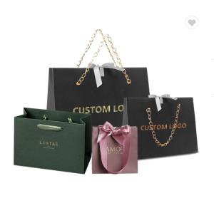 Quality Custom Logo Printed Debossed PMS Paper Bag Packaging For Retail Shopping wholesale