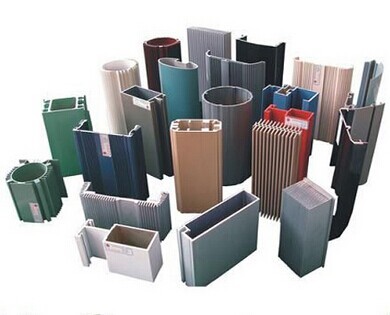 Powder Painted Aluminum Curtain Wall Profile , Aluminum Extrusion Profile