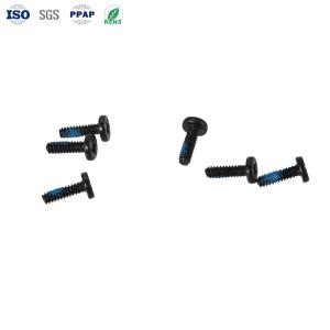 Quality Customization Carbon Steel Plated Black Nickel Cross Flat Head Nylok Screws with ANSI Standard wholesale